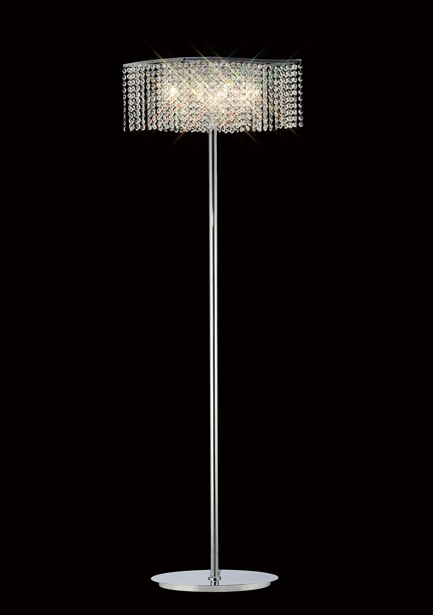 IL30576  Fabio Crystal 165cm Floor Lamp 4 Light